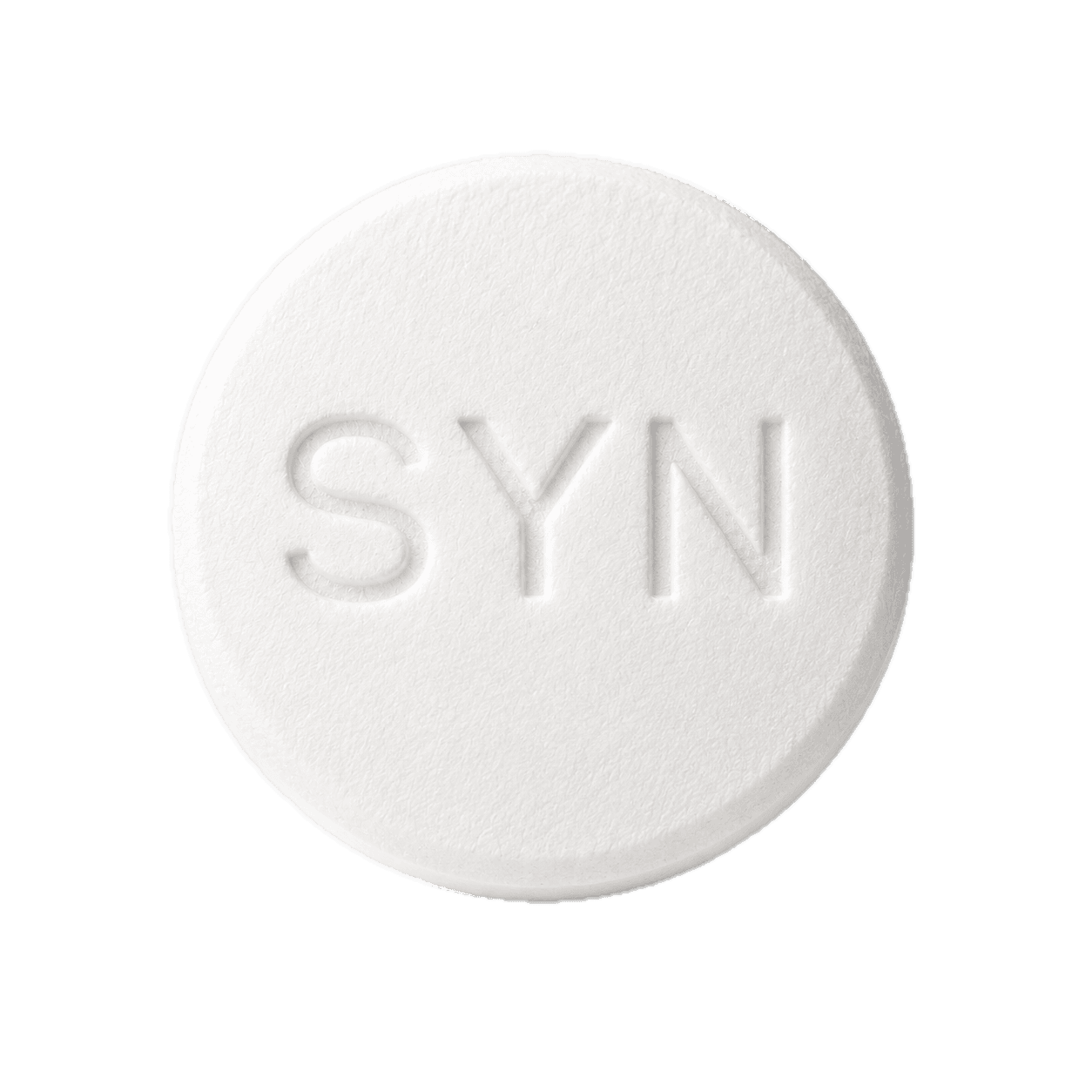 Round SYN rapid-dissolving tablet